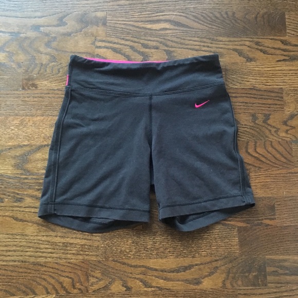 Nike Pants - Nike Dri-Fit Black and Pink High-Waisted Shorts XS